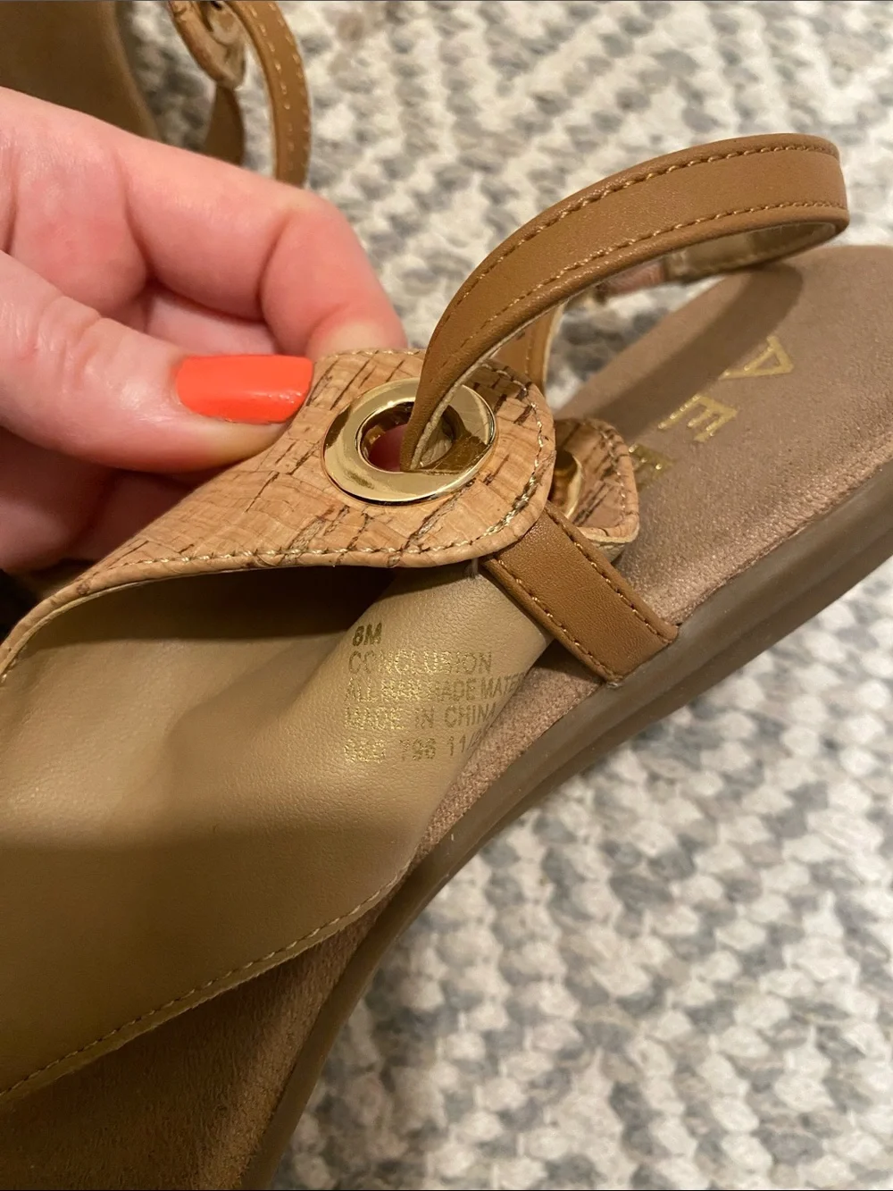 Aerosoles 8 Conclusion Tan Cork Sandals